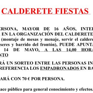 Calderete Fiestas Bargota 2026 - ADULTO